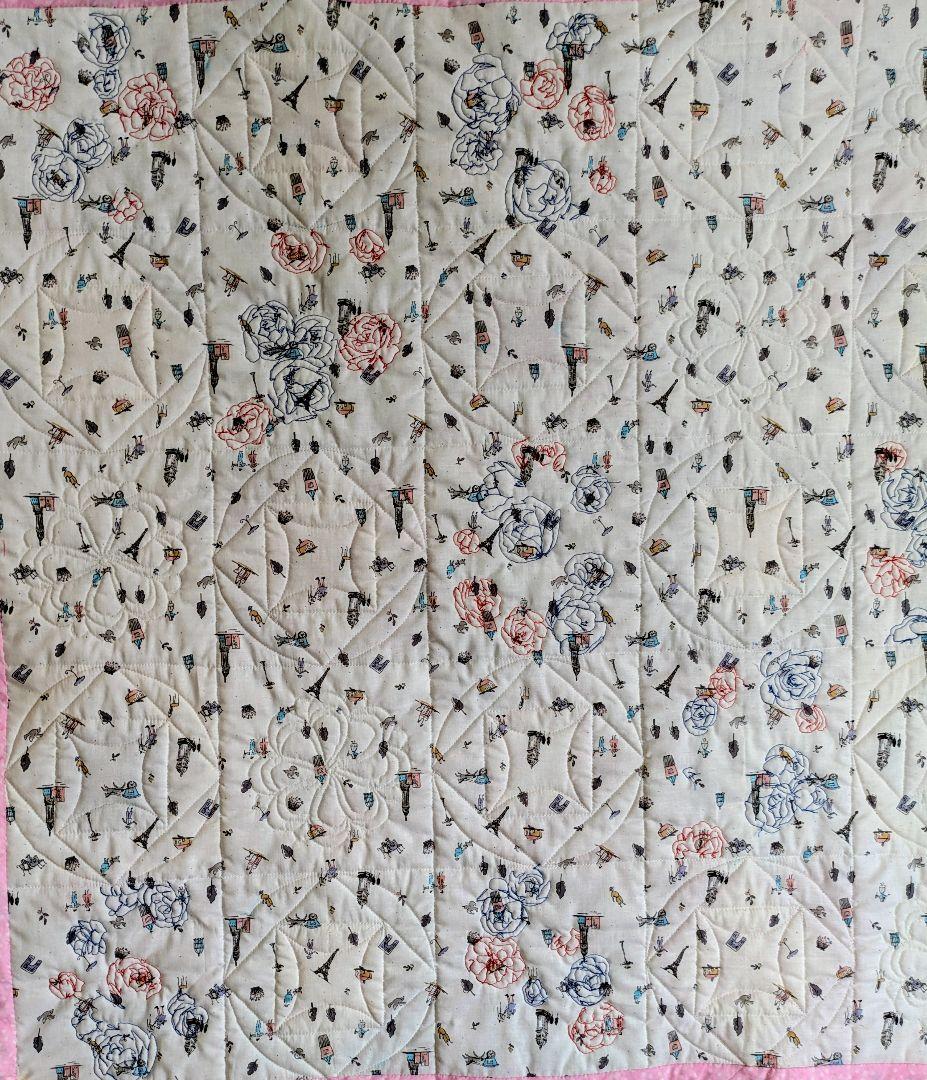 バラのキルト 約76cm x 76cm