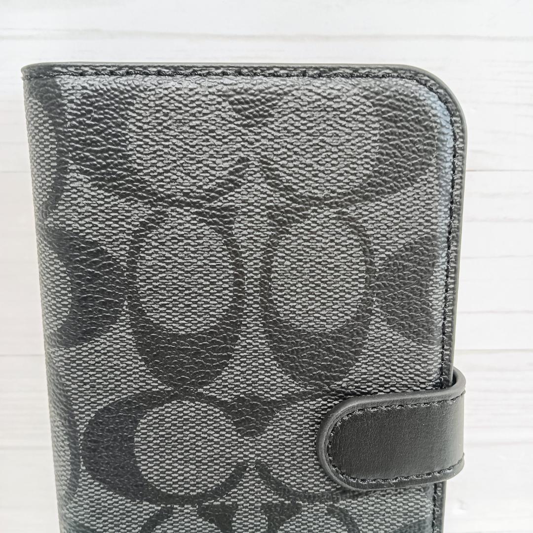 【未使用】COACH iPhone 12/12 pro 手帳型ケース ブラック