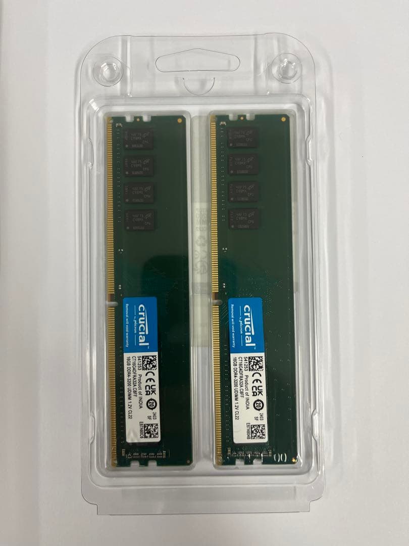 新品　Crucial 32GB DDR4 メモリーキット