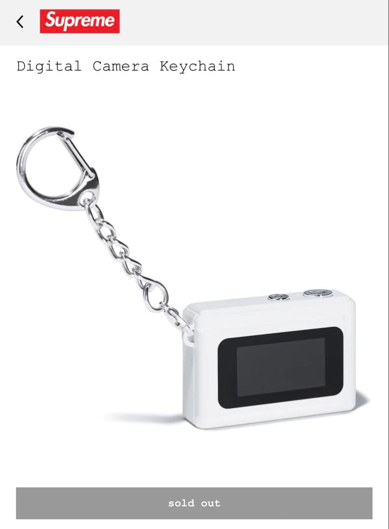 【新品未開封】Supreme デジタルカメラ キーチェン 【丁寧梱包】