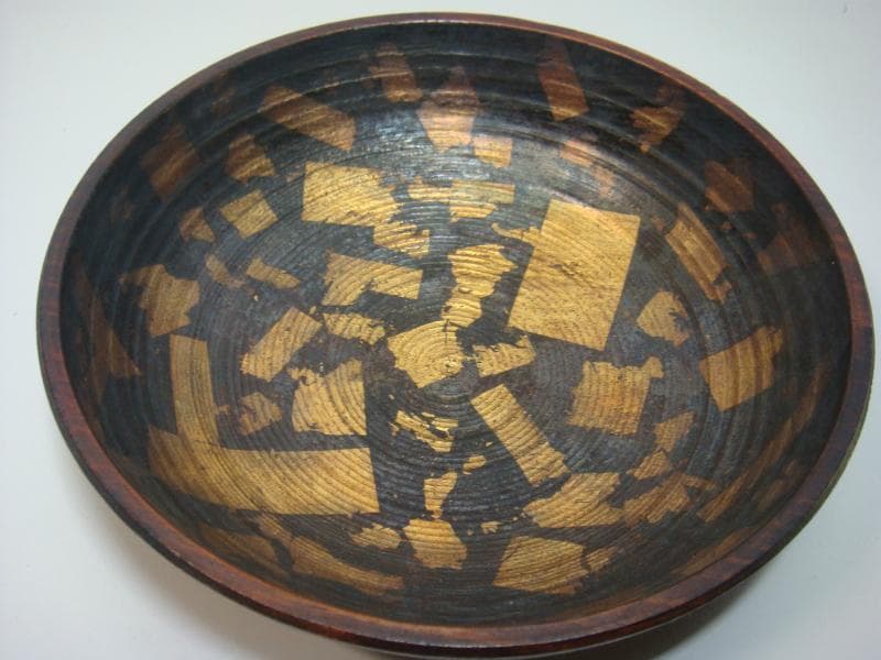 菓子器■【希少大正期】京漆器 象彦 三代嘉納象福作 鳥鉢形 松菓子器 木津宗泉■
