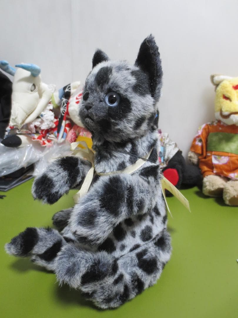 アトリエPEENATS　テディベア作家　猫ぬいぐるみ　ネコ　30㎝