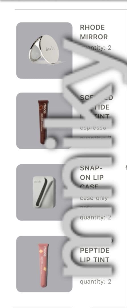 rhode lip case＆scented peptide lip tint