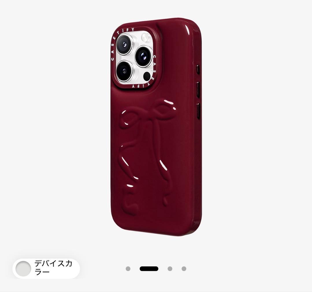 【美品】 CASETiFY ピローケース iPhone16Pro リボン