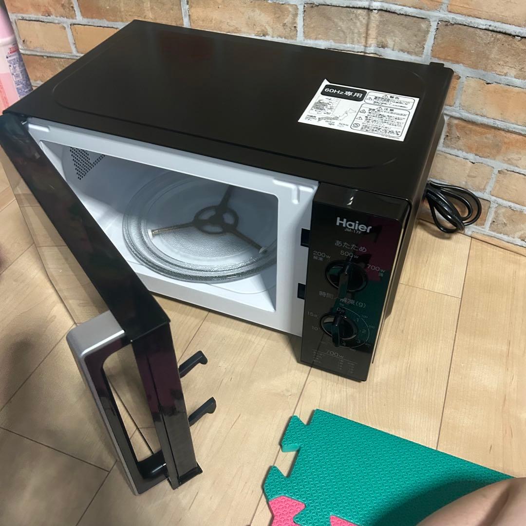 Haier♡ハイアール電子レンジ最上級レベル極上美品クールなブラック高年式な方！