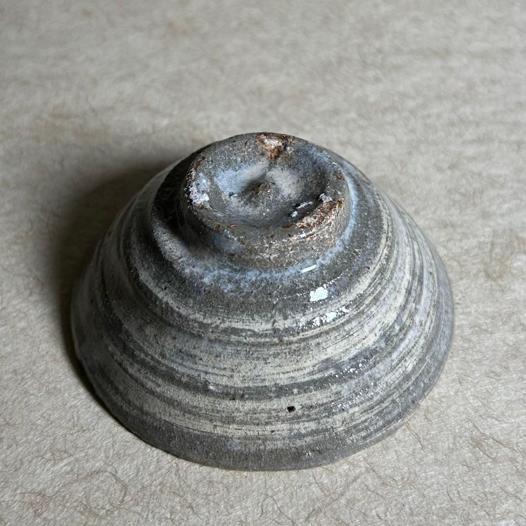 254 彫り三島ぐい呑　唐津焼　ぐい呑　陶器　酒器