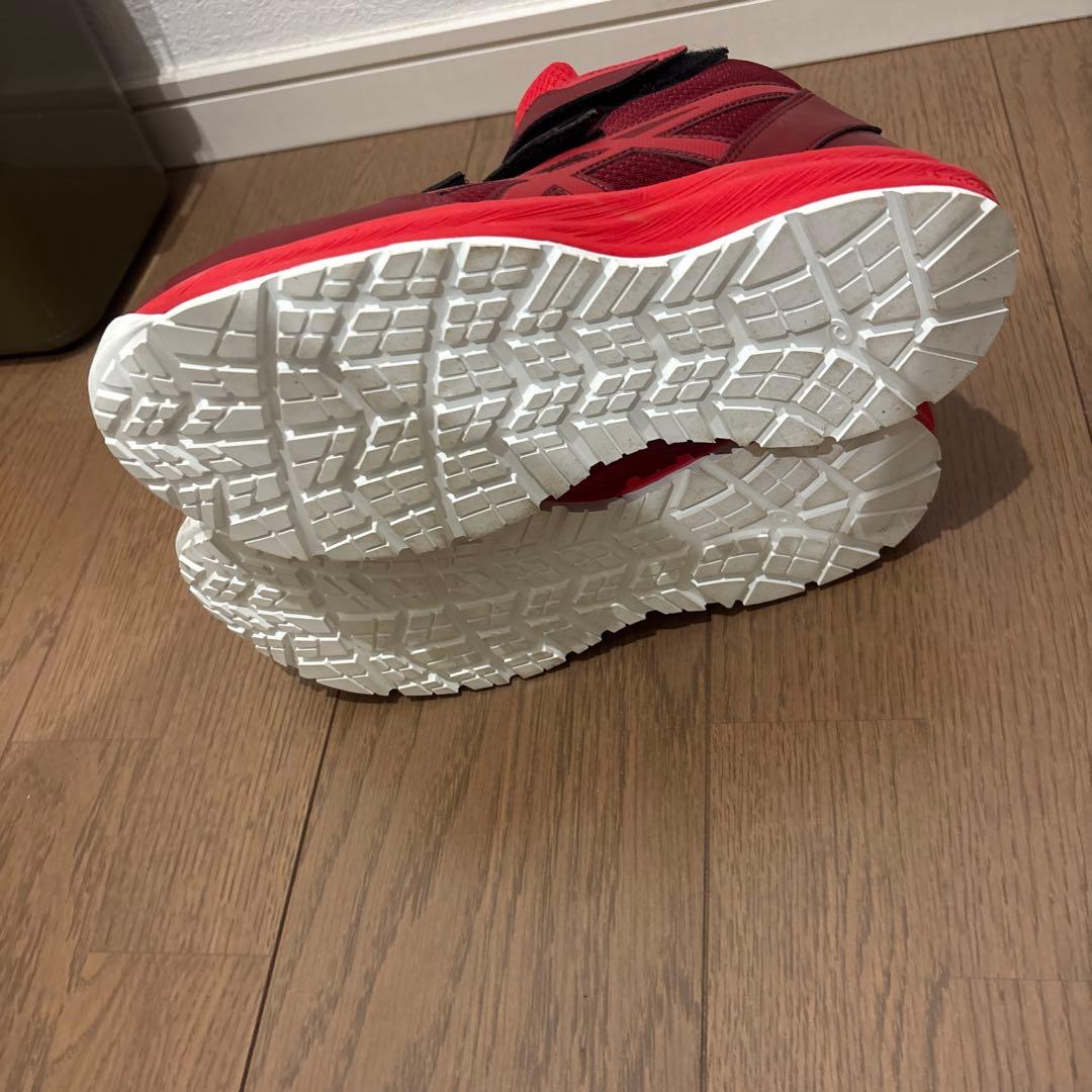 asics ハイカット安全靴 レッド