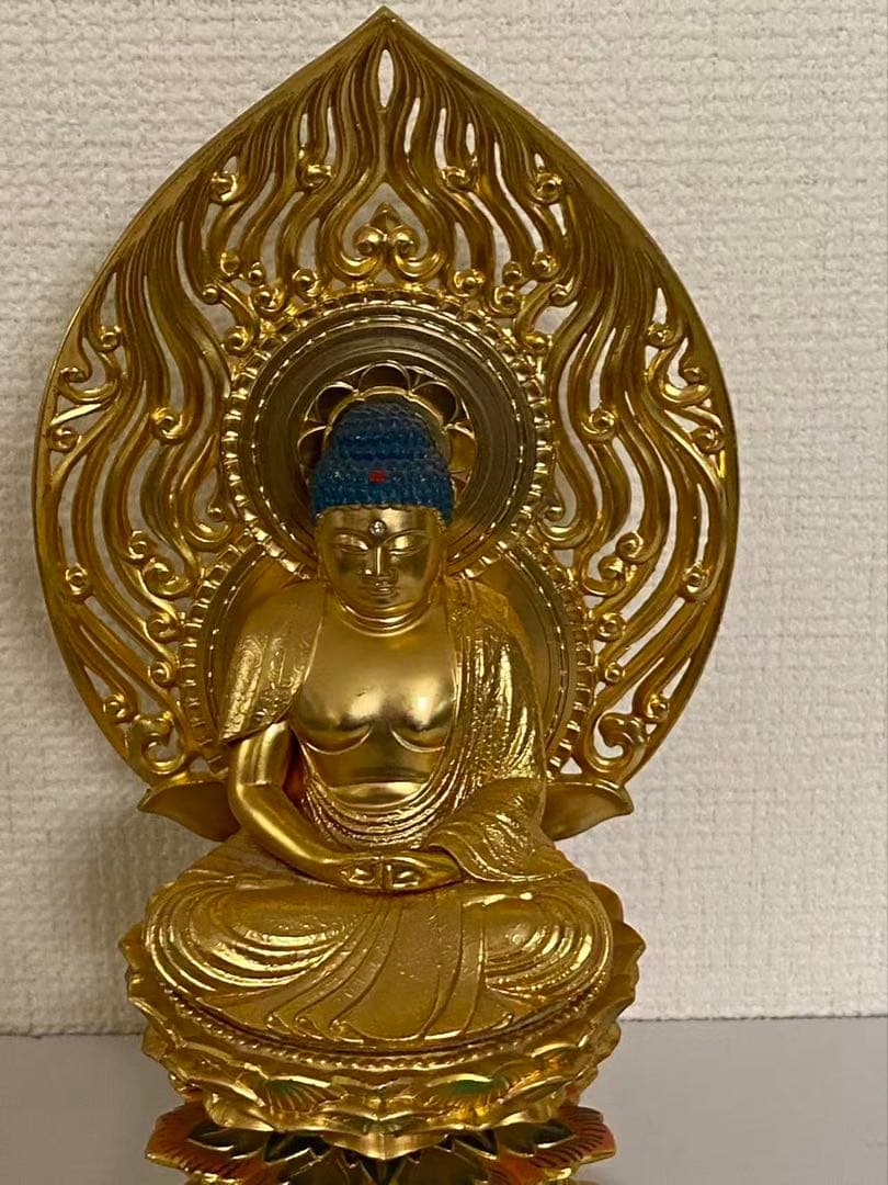 教美術 积迦如来像（合金） 阿弥陀如来 置物 時代物