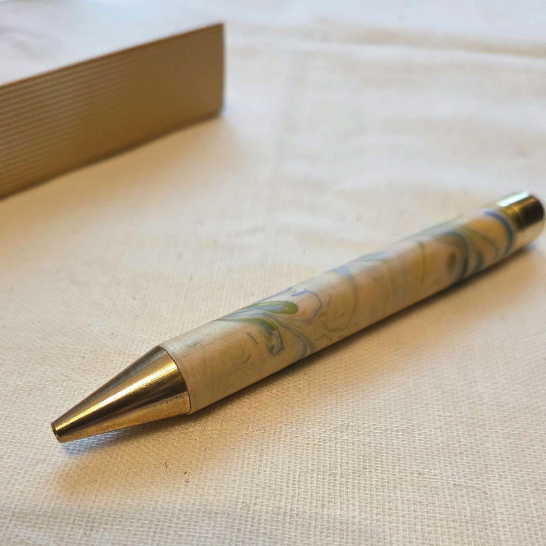 【新品】 e+m イープラスエム 木製ボールペン ドイツ marble gold