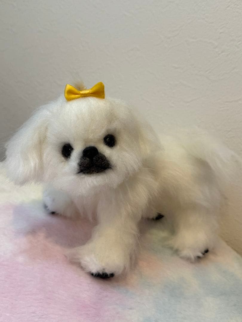 専用　★ハンドメイド★ ふわふわ ペキニーズ ぬいぐるみ ホワイト 中サイズ
