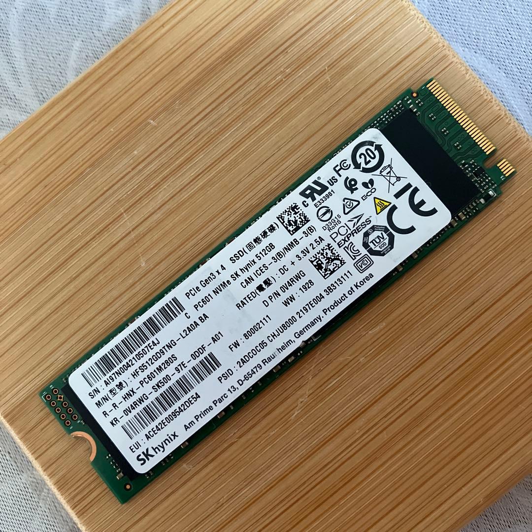 内蔵型SSD SK hynix NVMe 512GB SSD M.2 2280