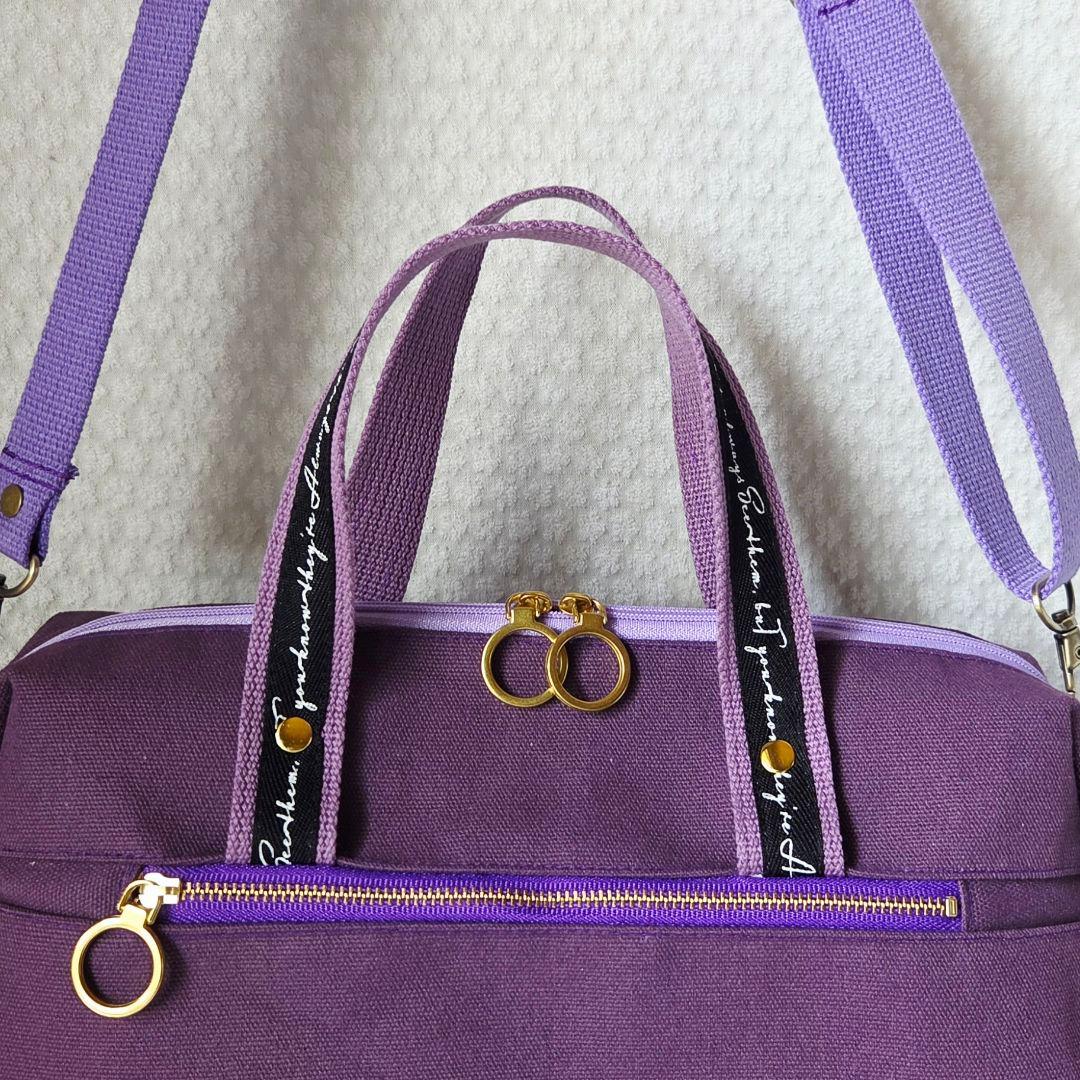 JUNE　ボストンショルダーバッグ（L)　帆布