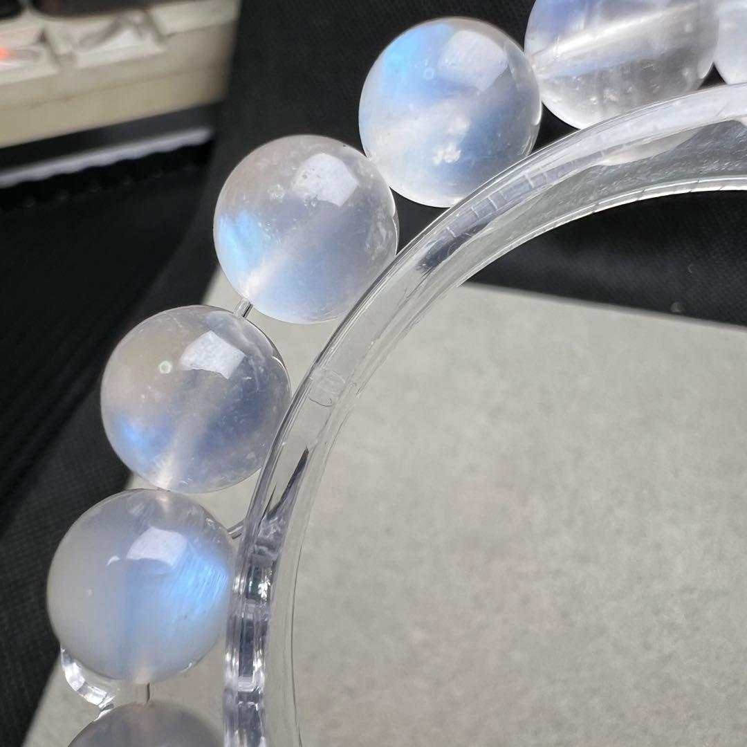 【710201】 高級 ブルームーンストーン 9.6mm ブレスレット