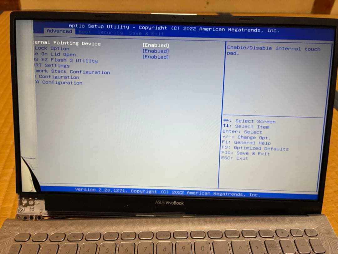 asus vivobook X512J 完全ジャンク品　ヒンジ破損　液晶割れ
