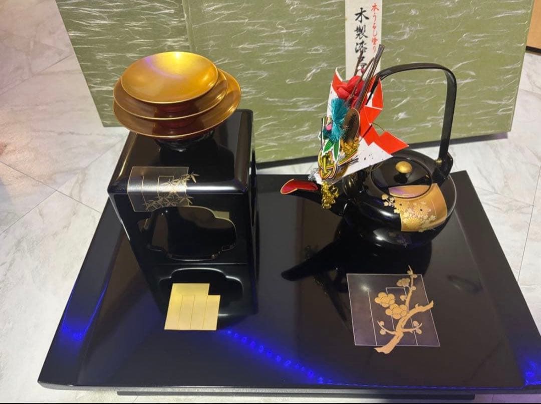 高級木製漆器セット　本うるし塗り