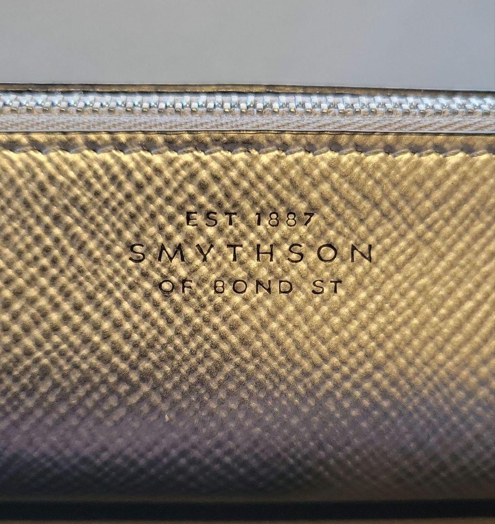 SMYTHSON シルバー レザー 筆箱