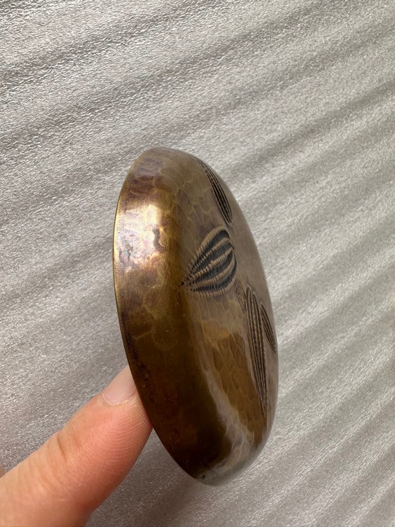 玉川堂 製　鎚起銅器　銅器 茶箕　急須台　2点 共箱　茶道具　煎茶道具