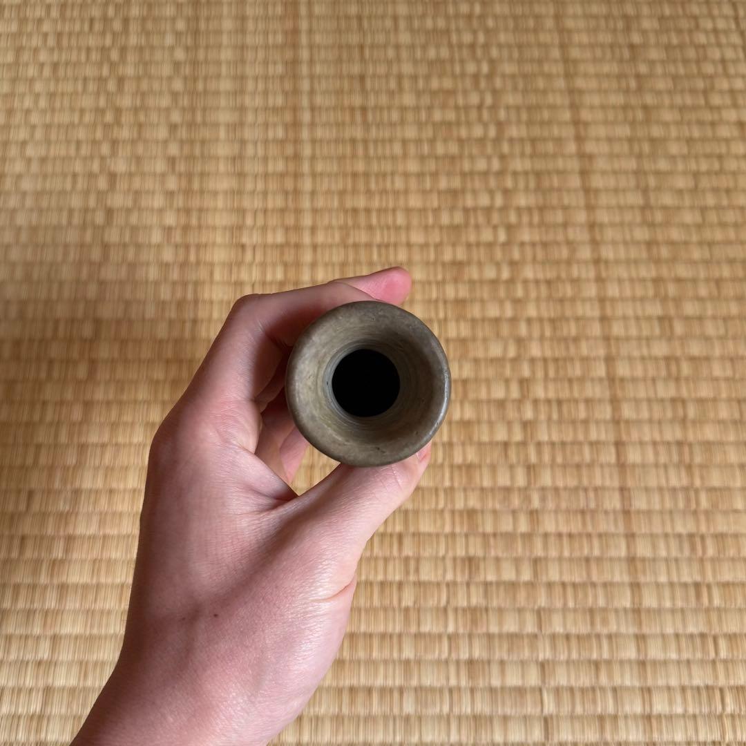 古瀬戸 鉄釉 掛け分け 仏花器 徳利 江戸時代 美濃 志野 古美濃 古美術 骨董