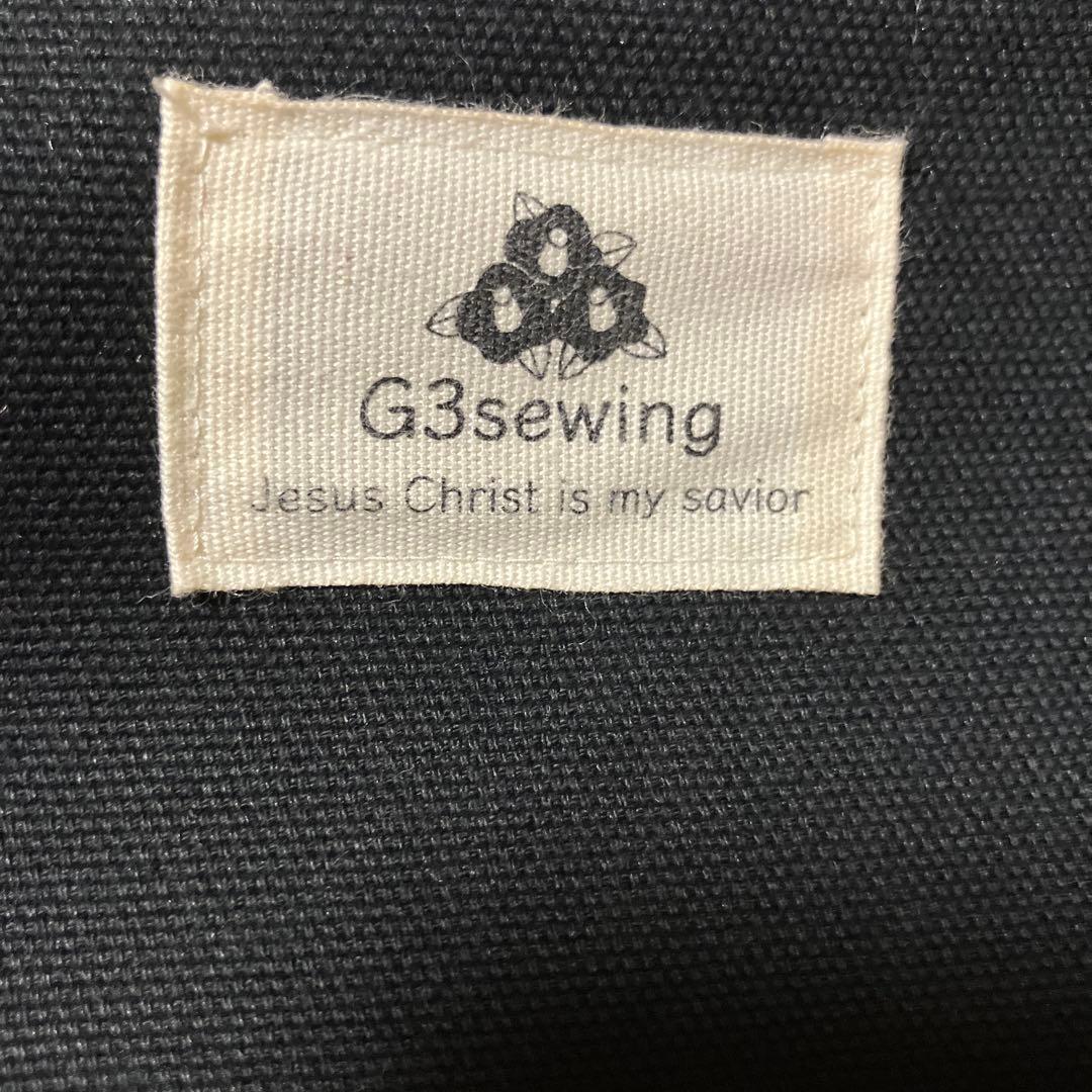 G3sewing☆黒☆がま口バッグ　ジーサンソーイング