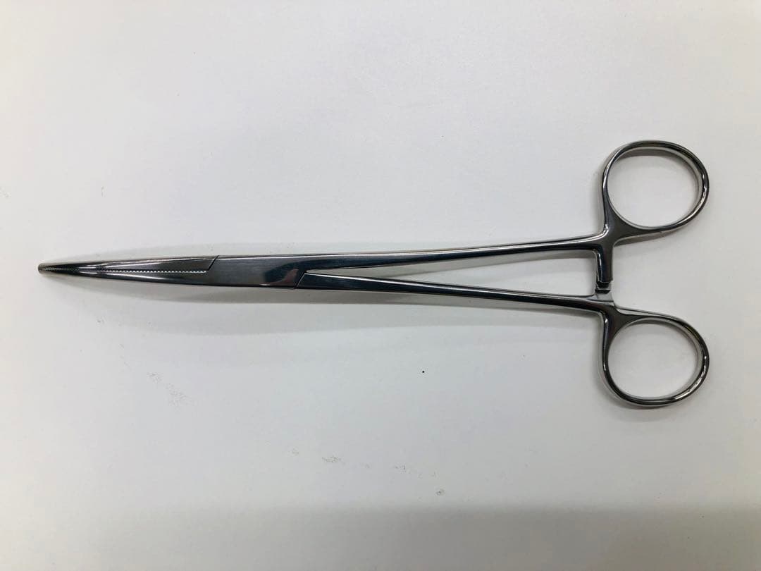 コッヘル止血鉗子　反型　有鈎　全長18.5cm SS製 MIZUHO社製