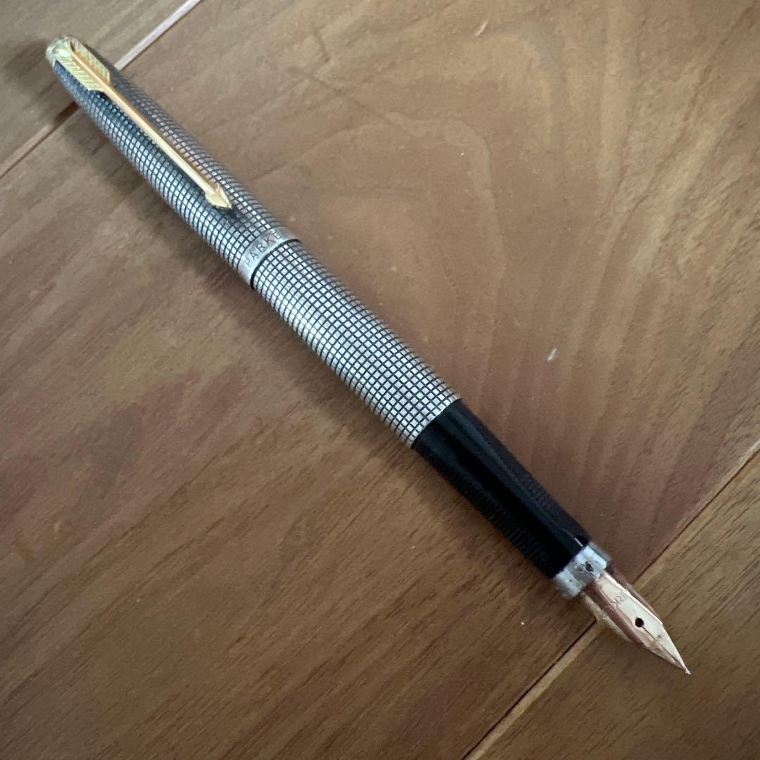 PARKER パーカー万年筆75 スターリングシルバー シズレ　14K 極細