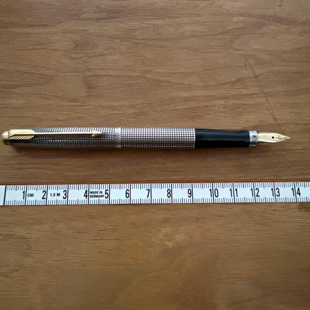 PARKER パーカー万年筆75 スターリングシルバー シズレ　14K 極細