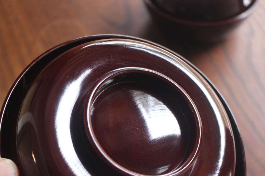 時代逸品！時代溜塗に優美なススキ蒔絵の映えるお椀2点（検京塗輪島塗蒔絵椀煮物椀