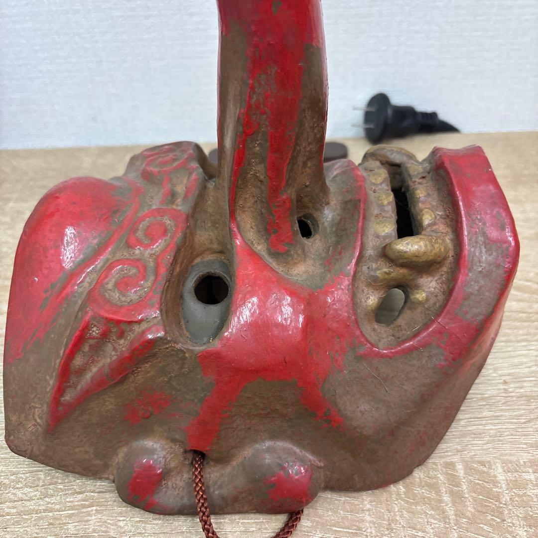 神楽面 天狗　飾り面 伝統的　昭和レト　鬼　ビンテージ