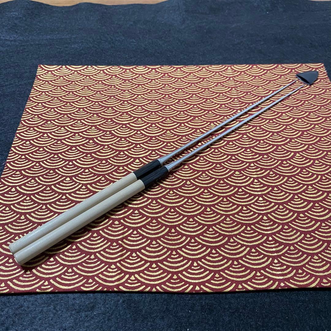 プロ用 ステンレス盛箸 210mm 水牛柄