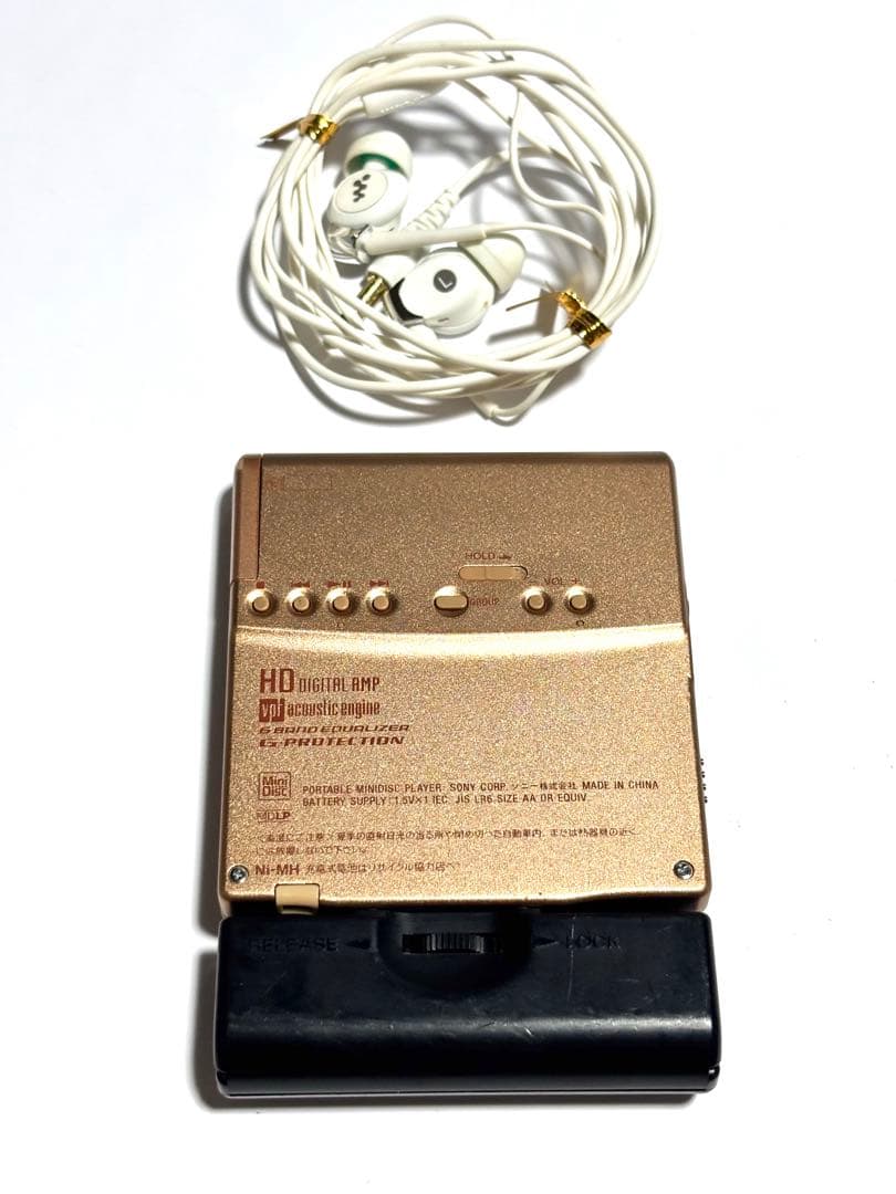 SONY MDウォークマン MZ-E730 動作品 乾電池ケース付き