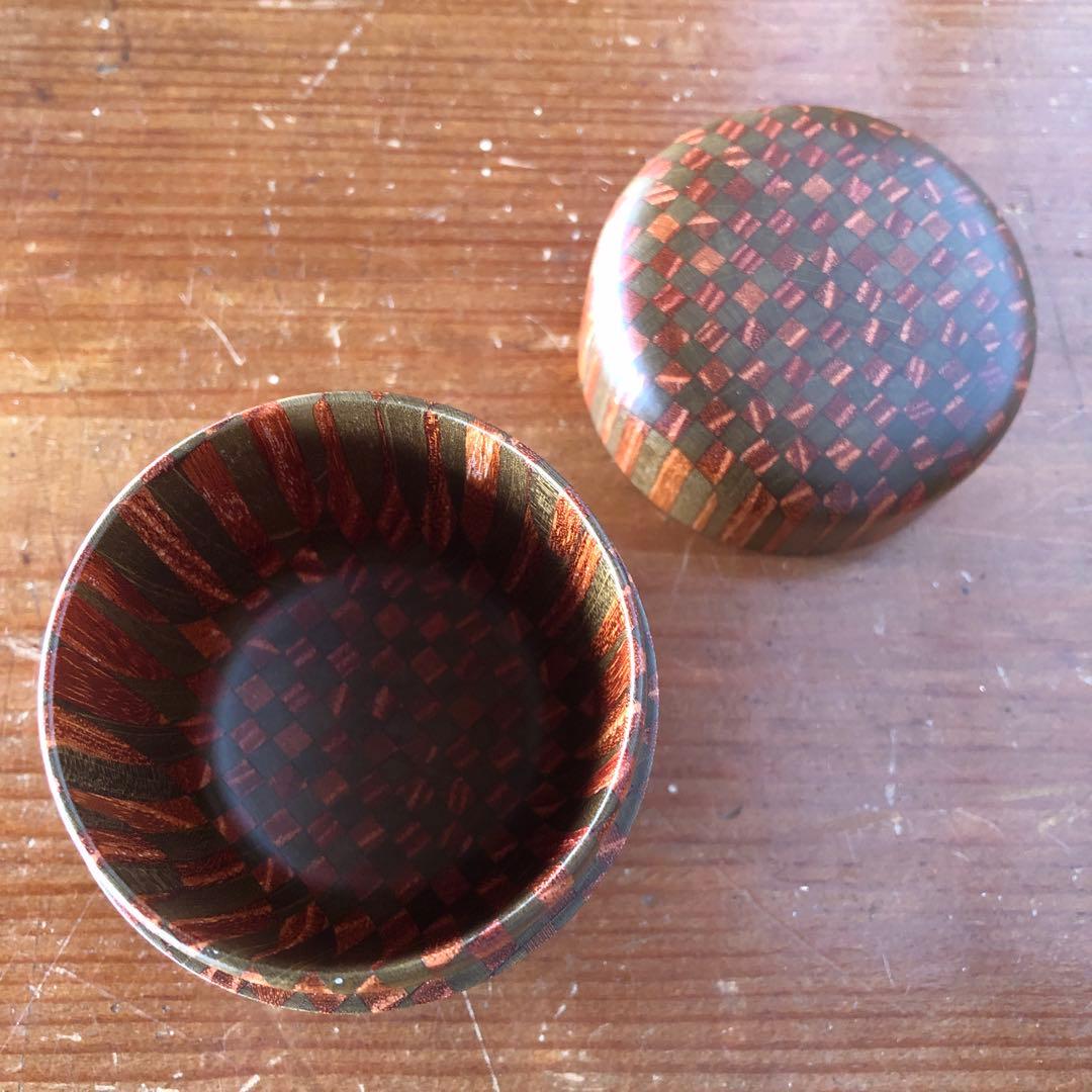 寄木細工 箱根細工 棗 なつめ 茶入れ 無垢 合子 茶道具 茶道 抹茶 茶筒