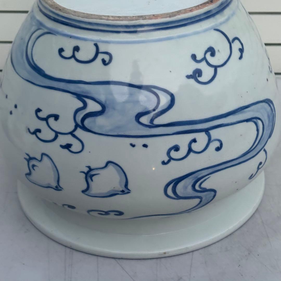 時代物◎かわいい染付火鉢◎