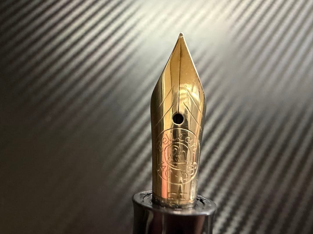 美品 ペリカン 400NN M&K 緑縞 EF 極細字 万年筆