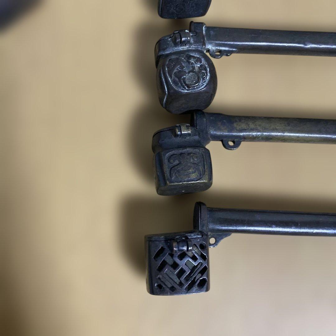 矢立　小型墨壺　時代物　14本　骨董　古道具　矢立て/龍文堂　象嵌など
