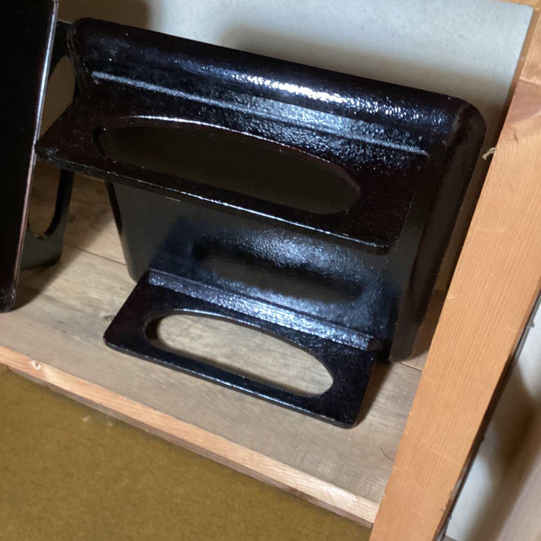 k2f51 輪島塗　黒　足高膳　5客セット　木箱入り　④