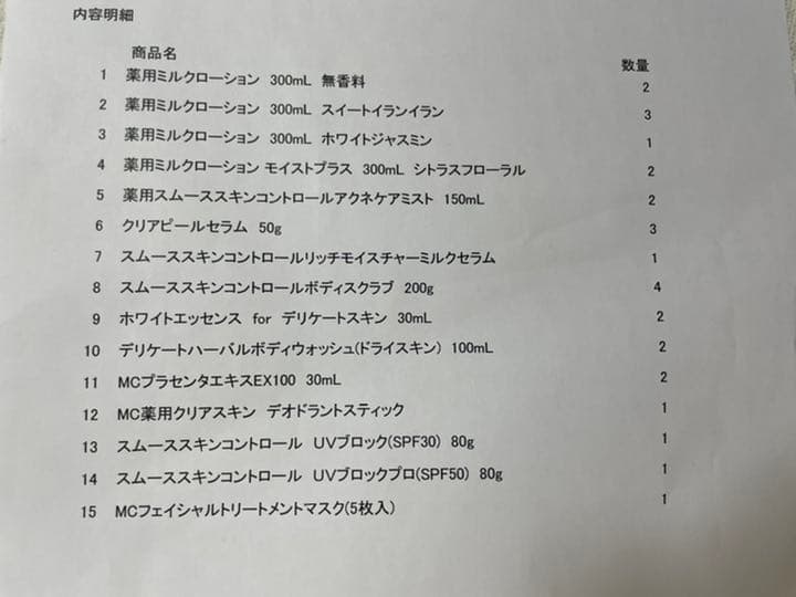 ミュゼコスメセット