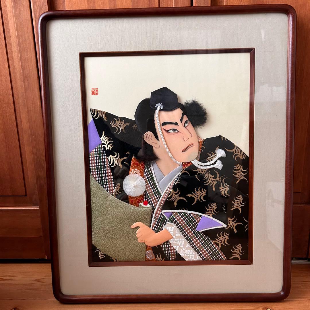ハンドメイド　押絵　色紙3点セット額縁１つ付き　まとめ売り