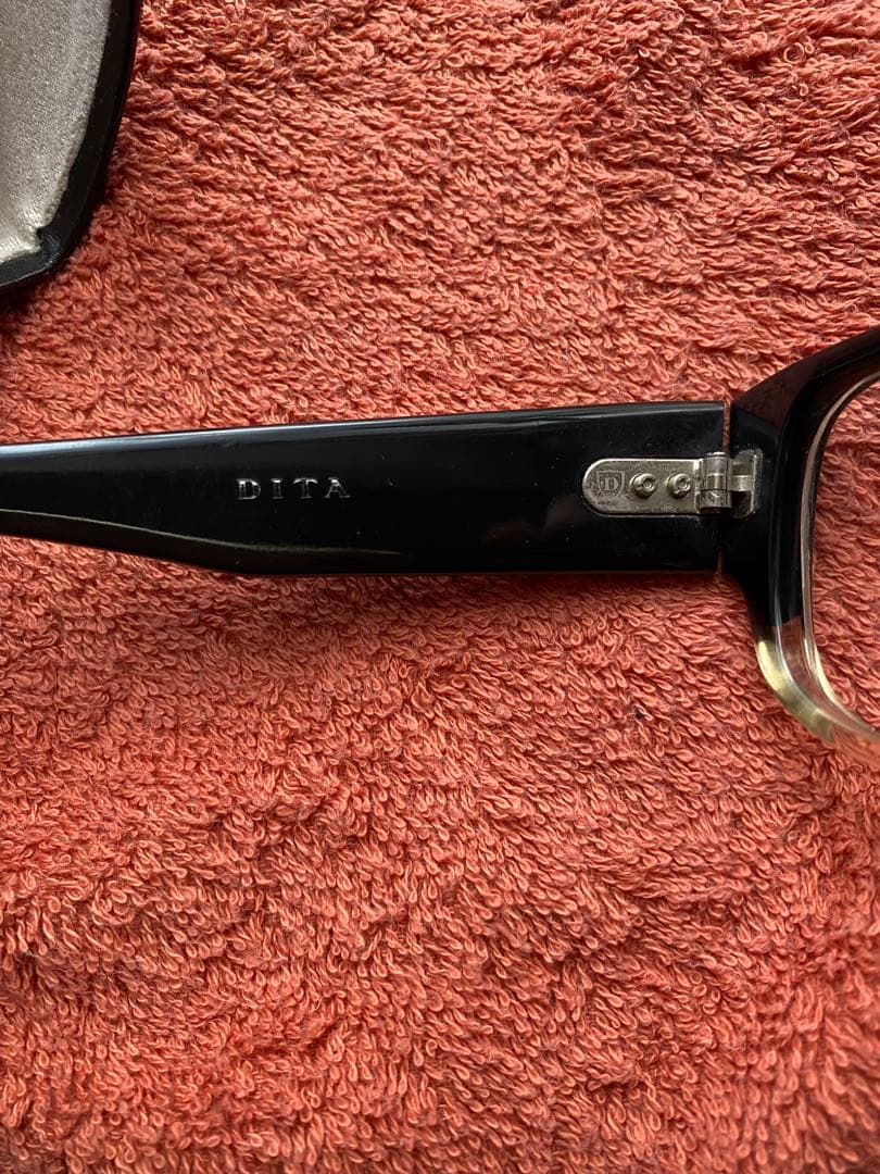 DITA メガネEdinburghツートンメガネ極太セル高級老眼鏡0.5弱老眼