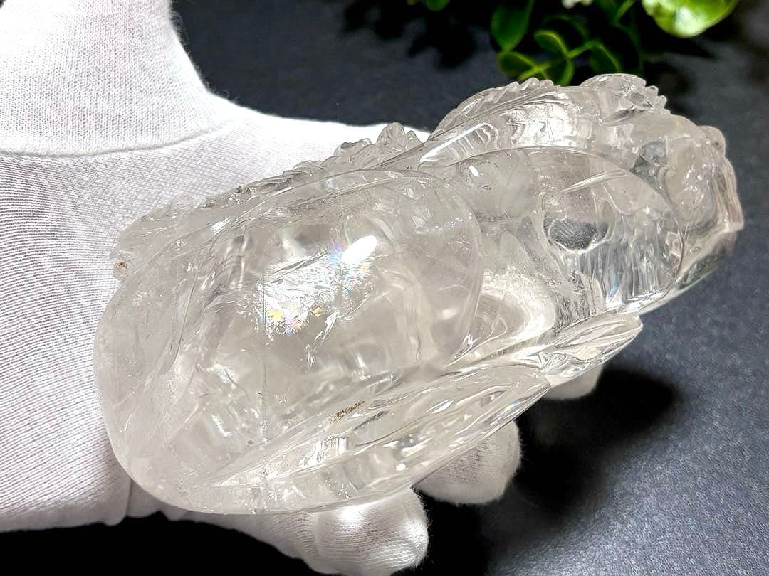 夢幻品質　超秘蔵放出　幻のオールドガネッシュヒマール手彫水晶　天翔る虹の皇帝龍神