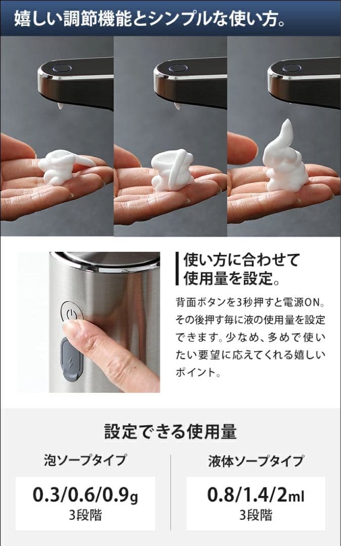 再お値下げしました‼️EKO 自動ソープディスペンサー　美品　充電式