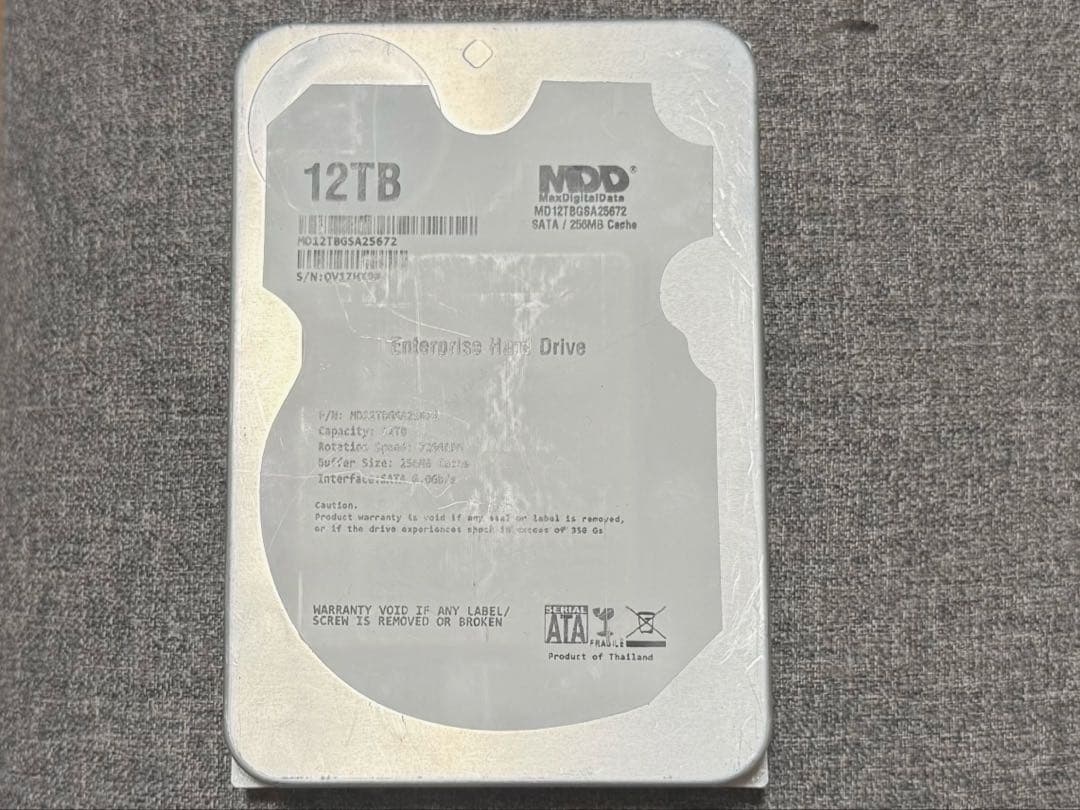 MDD 12TB 256MB SATA ハードディスクドライブ　美品