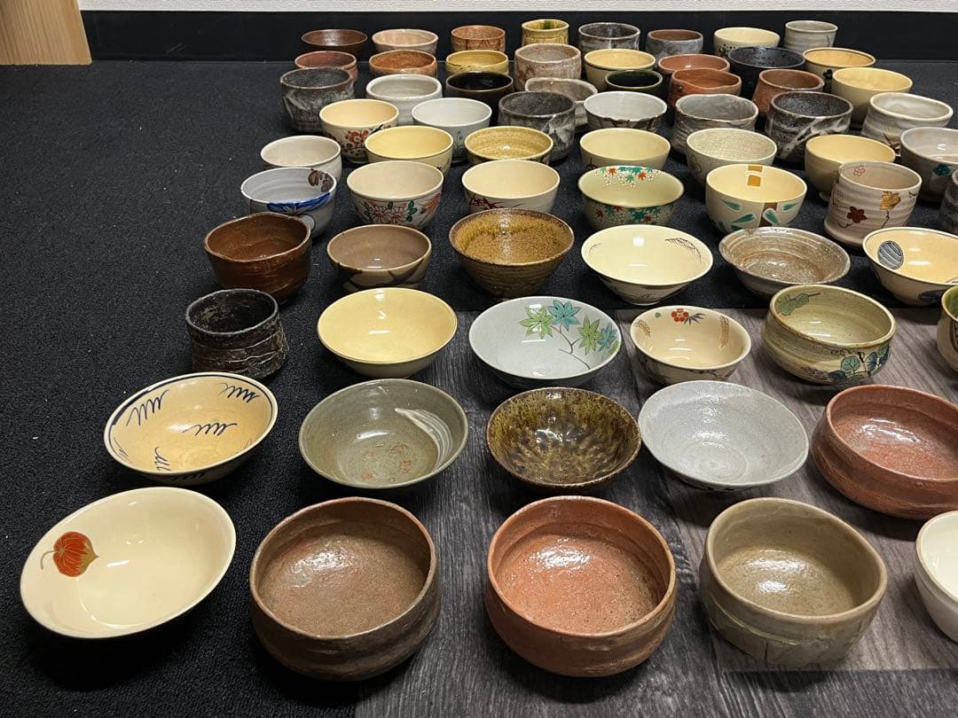 茶碗 抹茶碗 まとめて 73点 茶道具 陶器 京焼 金彩 色絵 萩 備前