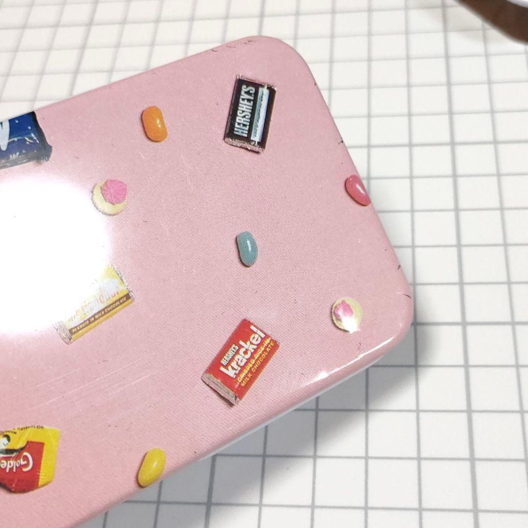 ■ 昭和レトロ ファンシー キャンディ柄 筆箱 2色セット 缶ペン ■
