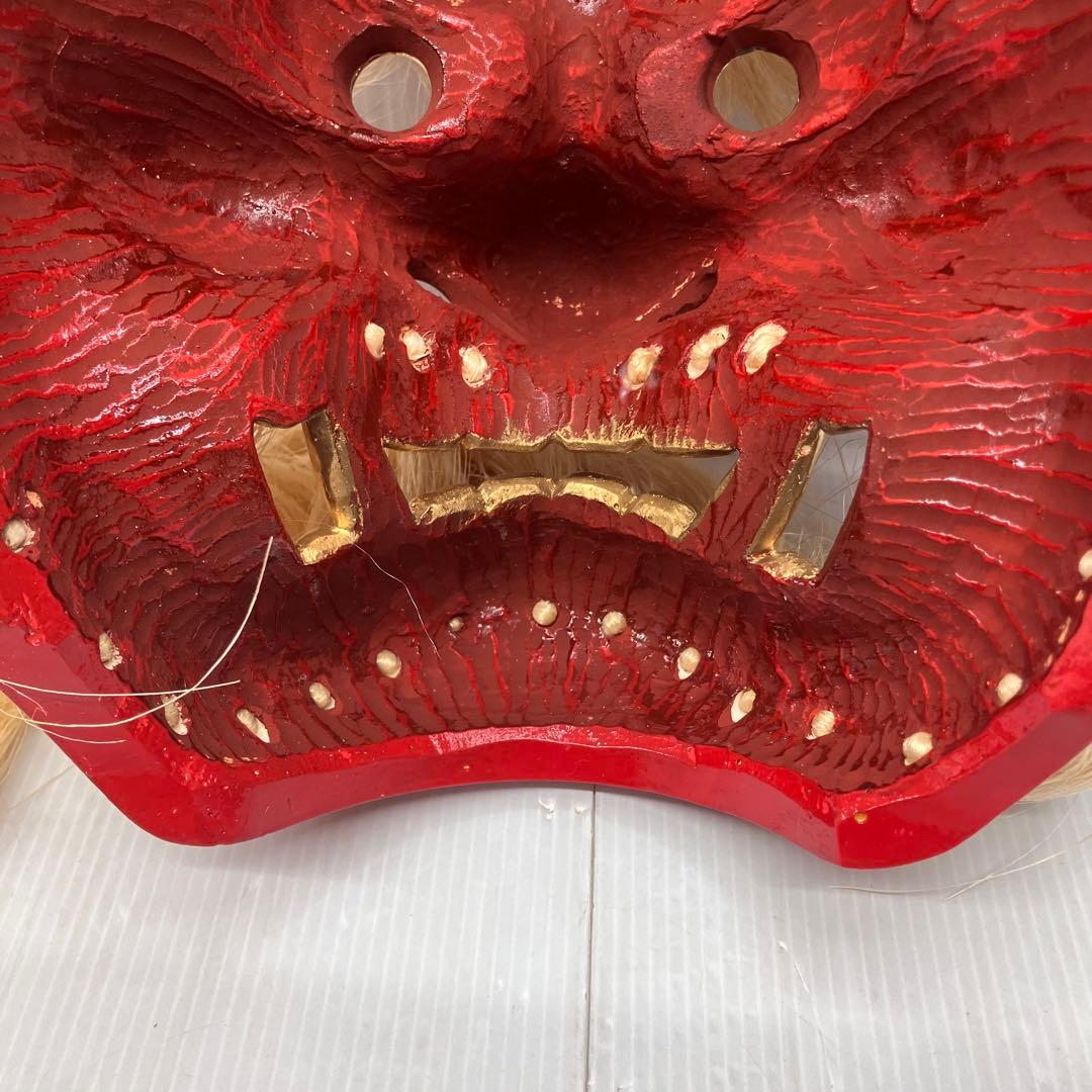 【極美品】六郷山房作 高千穂神楽 お面 猿田彦命 天狗 魔除け 開運 縁起物
