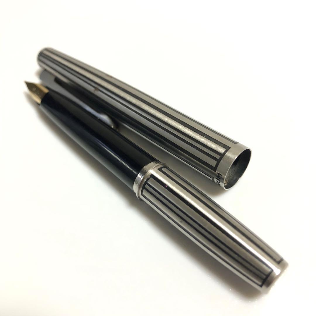 プラチナ万年筆 PLATINUM 中字 18K K18 純金 アンティーク