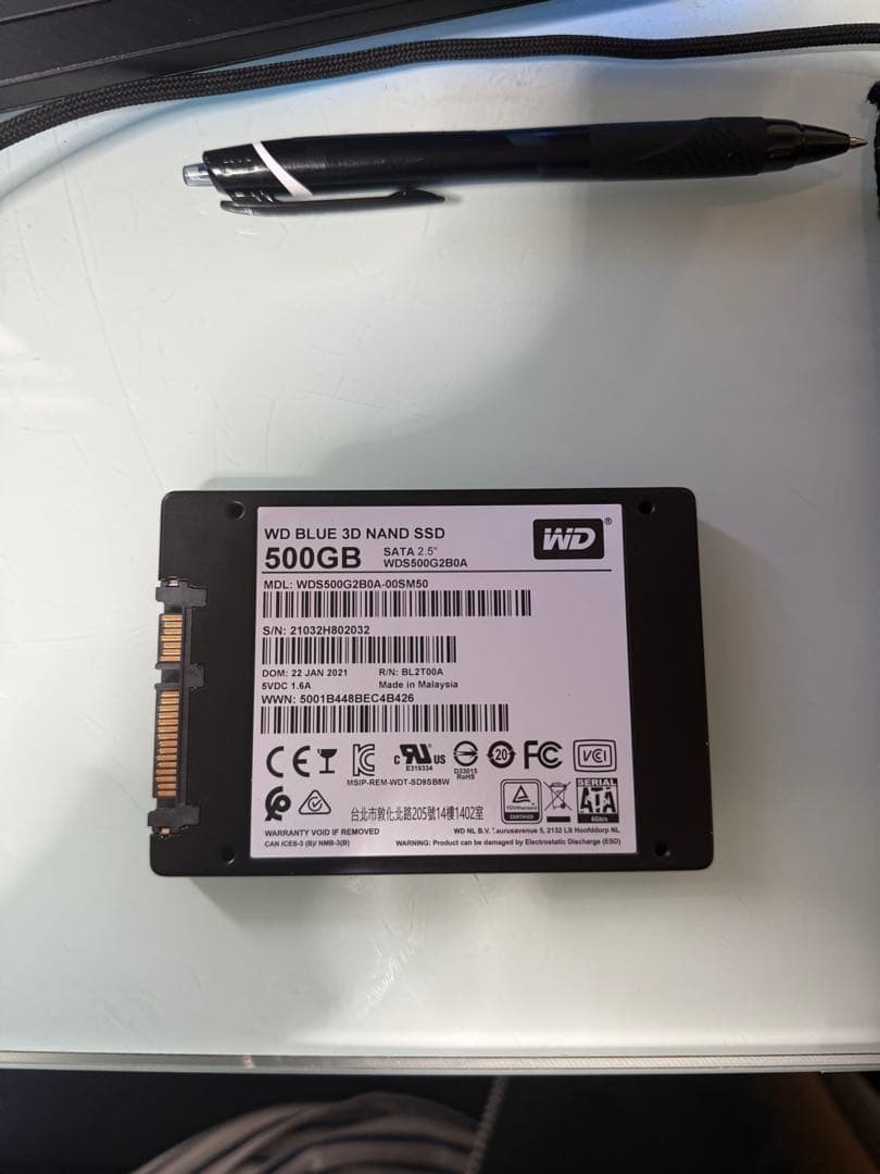 内蔵型SSD WD Blue 500GB 3D NAND SATA SSD