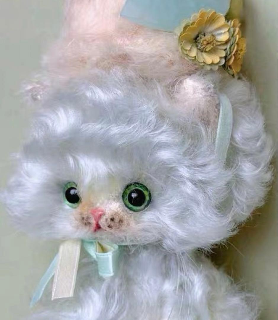 アイスクリームカラーの仔猫 アーティストベア 海外作家様 ハンドメイド 置物