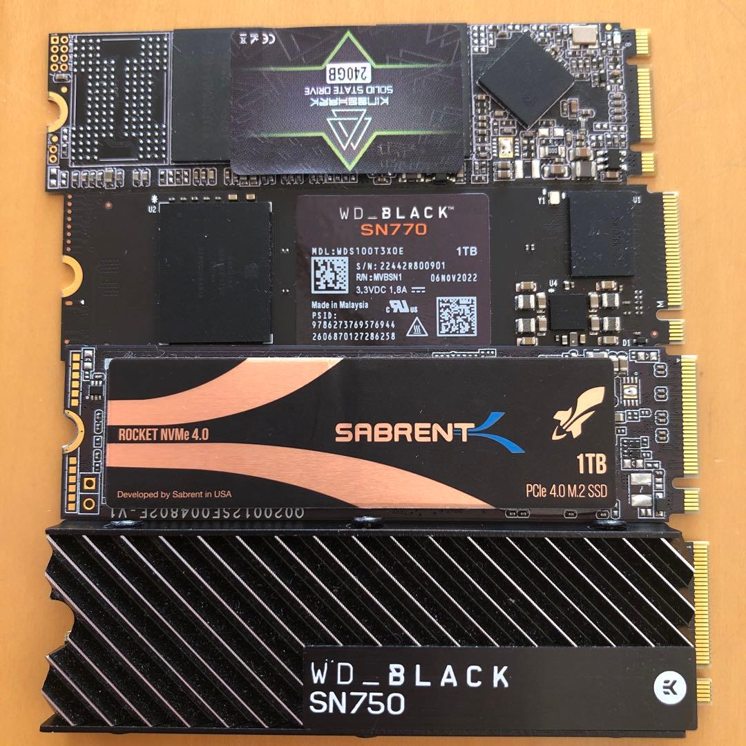N*A様 ジャンク　M.2 SSD 1TBx2 500GB 240GB 動作未確