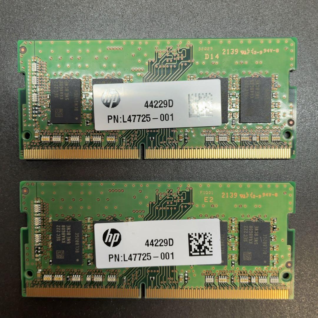 【未使用】Samsung DDR4-3200 8GB 2枚セット ノートPC用