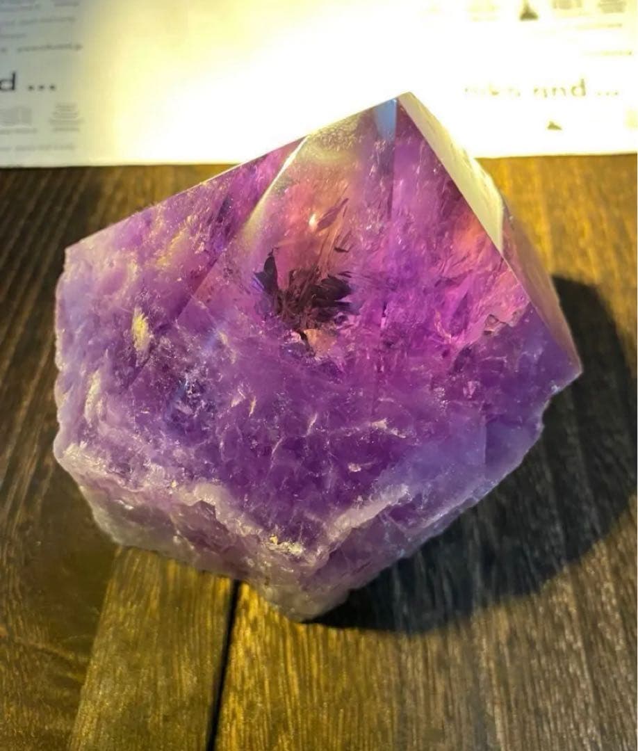 天然石　アメトリン　アメジスト　ハーフポリッシュ　ポイント　紫水晶　ビッグサイズ